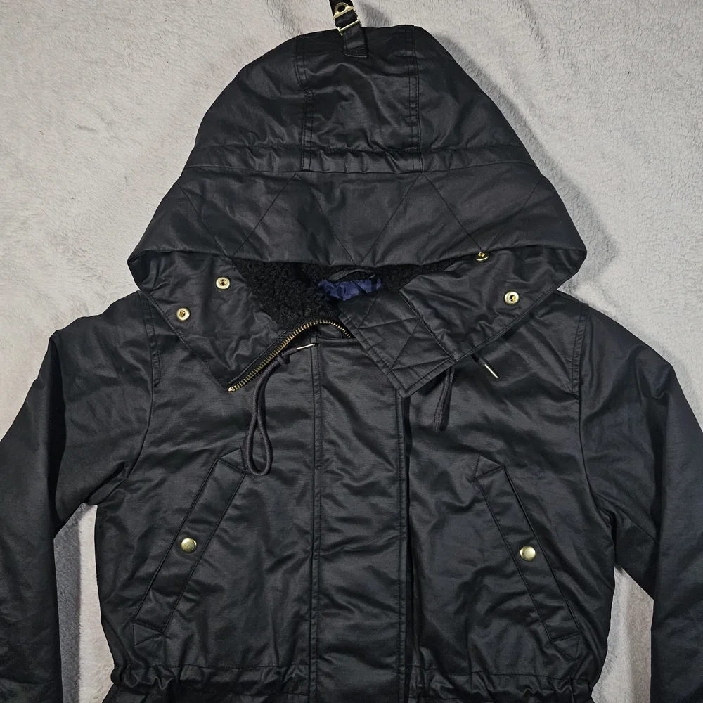J. Crew Black Utility Hooded Jacket